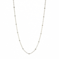 Brianne and Co. Sterling Silver Satellite Chain w/ 2mm beads hanging with a white background