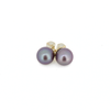 14k Gold Purple Edison Pearl Stud Earrings