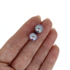 14k Gold Purple Edison Pearl Stud Earrings