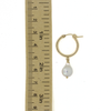 14k Gold Fill Hoops with White Freshwater Pearls