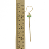 Gold Fill Bar Earrings w/ Pastel Sea Glass