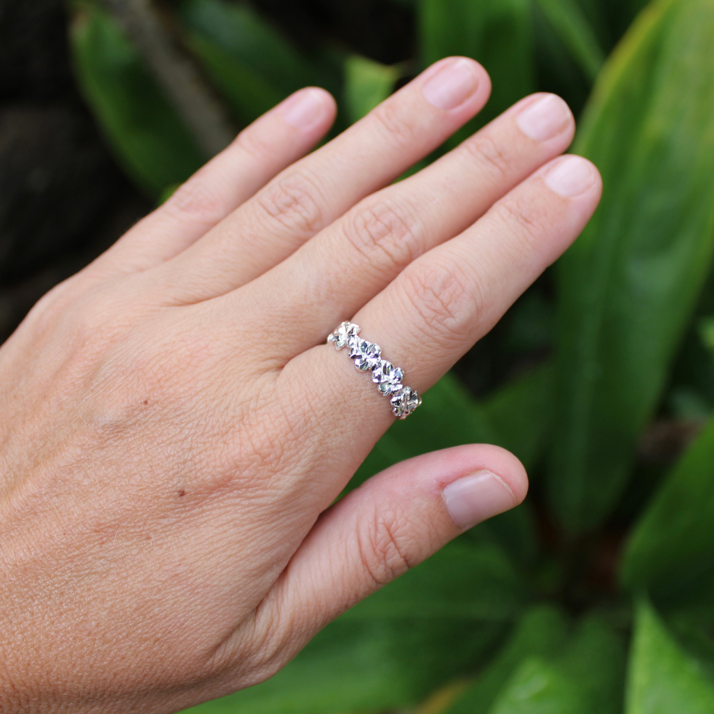 Sterling Silver Plumeria Ring