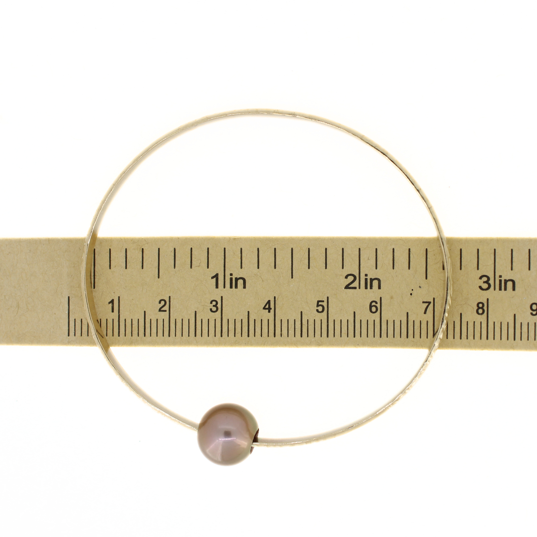 Gold Fill Purple Edison Pearl Heirloom Style Bangle Size 8