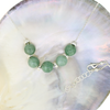 Sterling Silver 5 Jade Floating Necklace