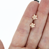 14k rose gold diamond Pua Melia studs from Brianne and Co made in Hawaii