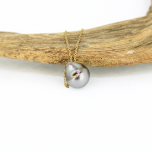 Brianne and Co gold fill Tahitian pearl necklace