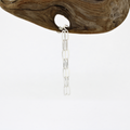 Sterling Silver Paper Clip Chain Stud Earrings