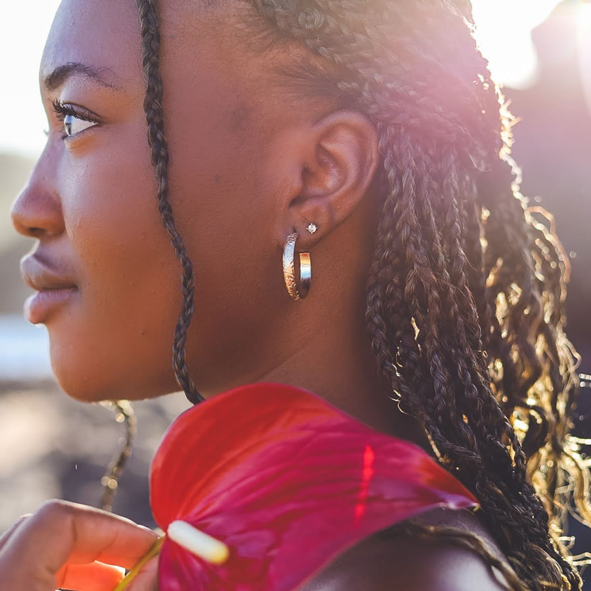 Gold Heirloom Hoop Earrings