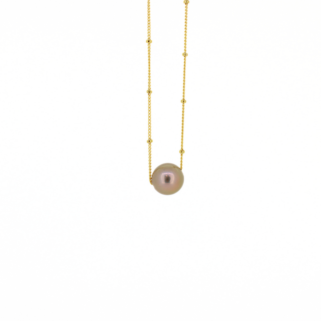 Brianne e& Co. floating Edison pearl floating necklace front view