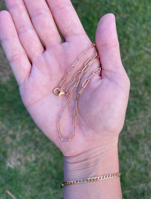 Rose Gold Fill Thick Paper Clip Chain