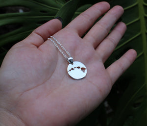 Sterling Silver Hawaiian Island Chain Cut Out Necklace
