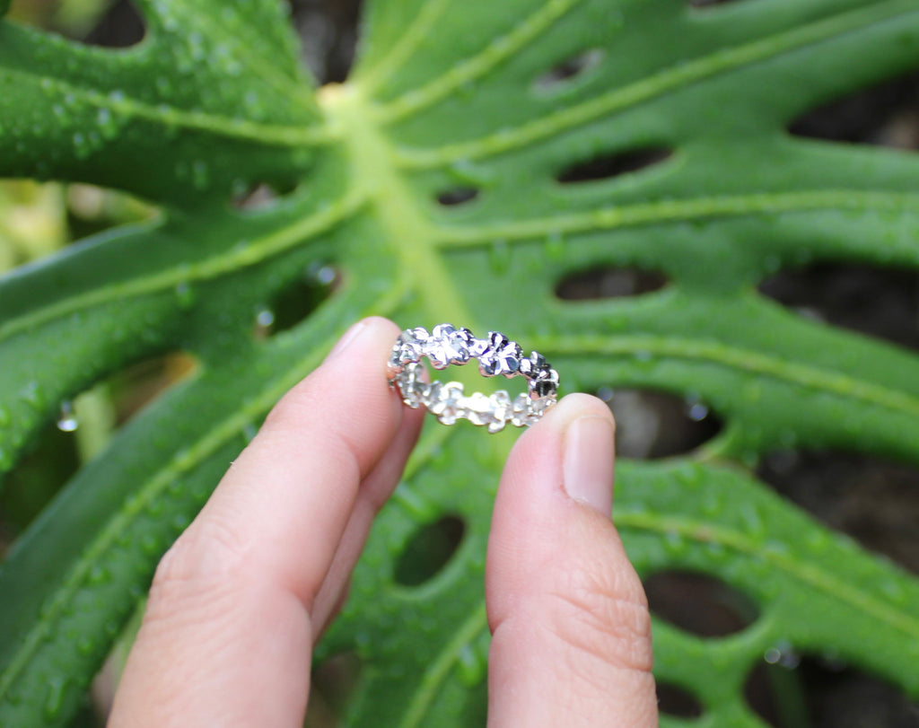 Sterling Silver Plumeria Ring