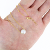 Brianne & Co white edison pearl on gold fill chain with 1" extender