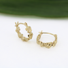 Brianne and Company 14k gold, fine jewelry, Hawaiian plumeria hoop earrings