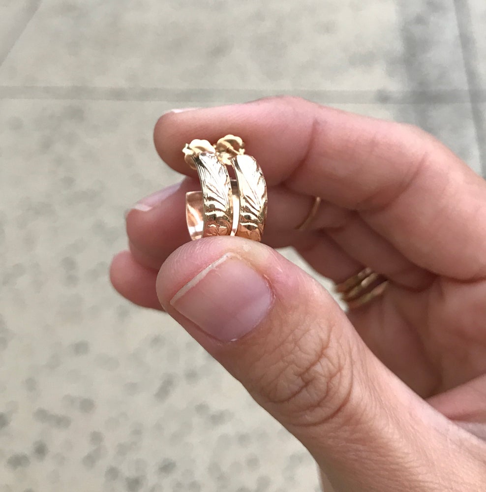 Mini Gold Heirloom Style hoops