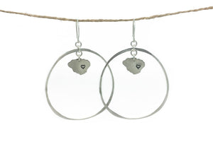 brianne and co sterling silver lightweight organic hammered kauai love hoops