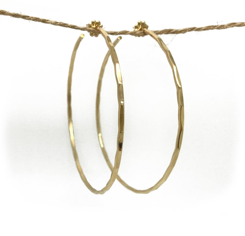 gold filled hammered hoop size diameters