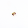 Brianne & Co pink cz gold fill stud earrings