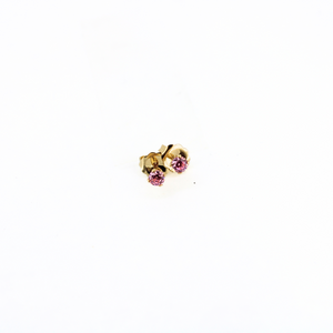 Brianne & Co pink cz gold fill stud earrings