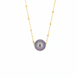 Brianne & Co 14k gold fill satellite chain with purple edison pearl nekclace