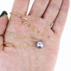 Brianne & Co 14k gold fill purple pearl necklace