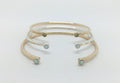 Brianne and Co gold filled cuff style bracelet with opals or peridot, available in gold or silver