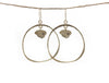 gold filled kauai love organic hoop earrings