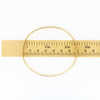 14k gold Hawaiian heirloom bangle, side view  with measurement