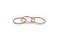 rose gold filled hammered stacker rings