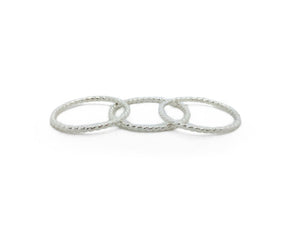 sterling silver twisted stacker rings