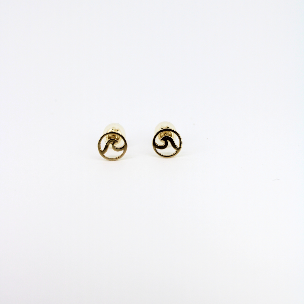 Brianne & Co wave earrings in 14k gold