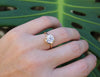 14k gold 1 cara moissanite ring, engagement ring