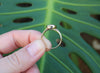 14k gold 1 cara moissanite ring, side view, from Brianne & Co