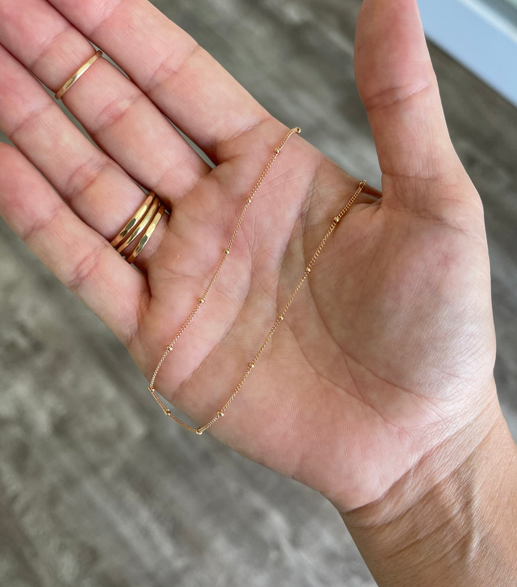 Rose Gold Satellite Chain w/ 1.8mm Beads