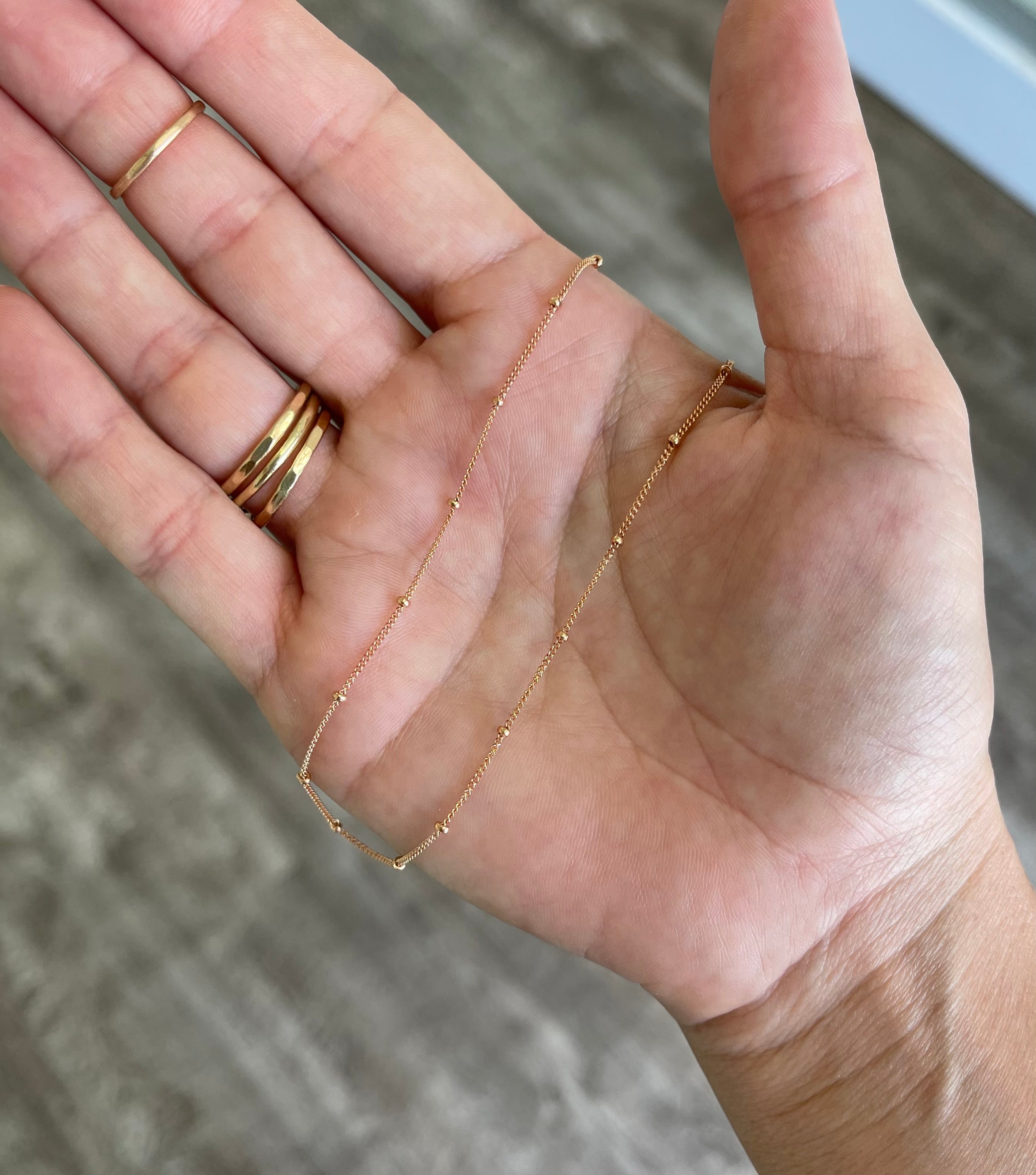 Rose Gold Satellite Chain w/ 1.8mm Beads