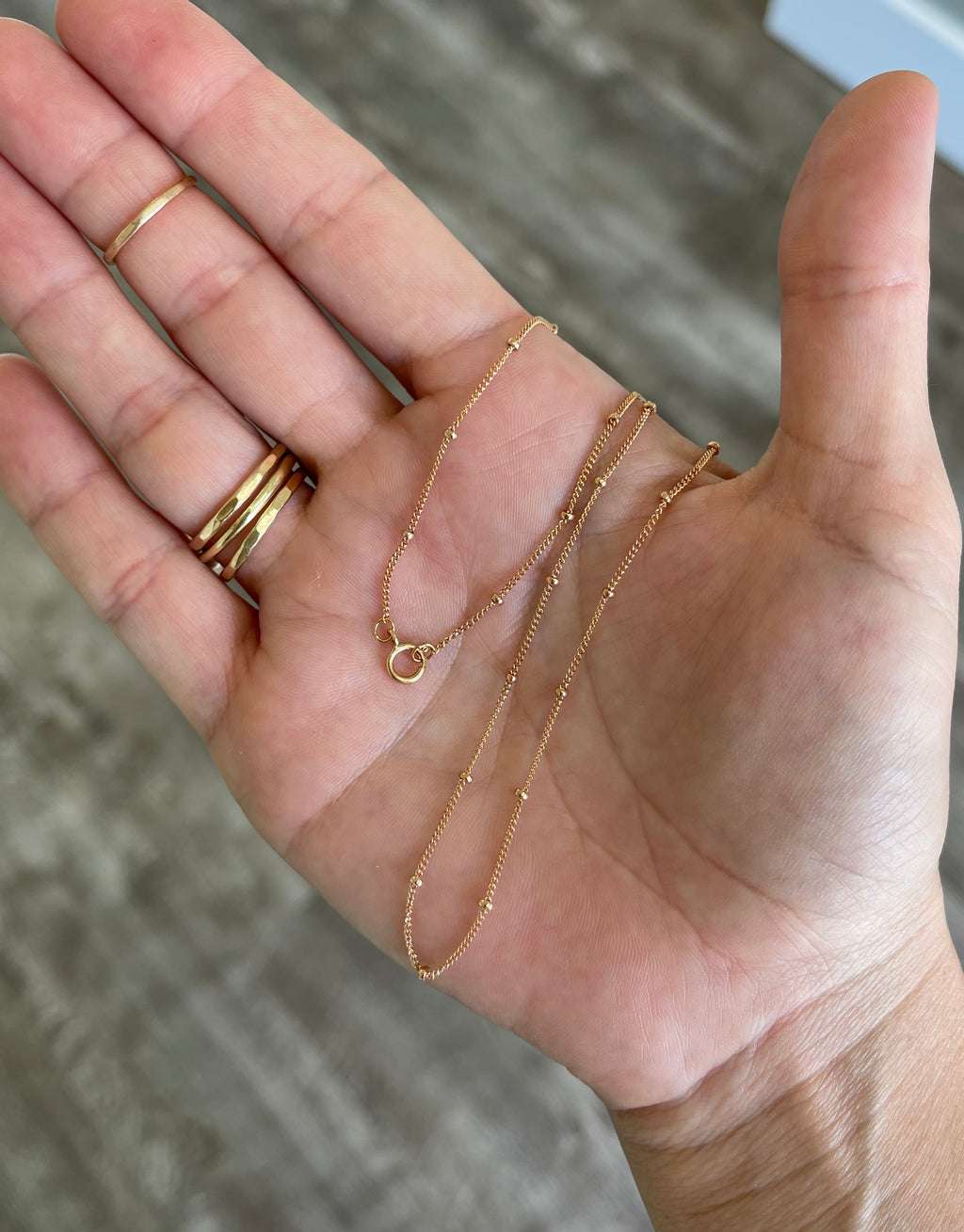 Rose Gold Satellite Chain w/ 1.8mm Beads