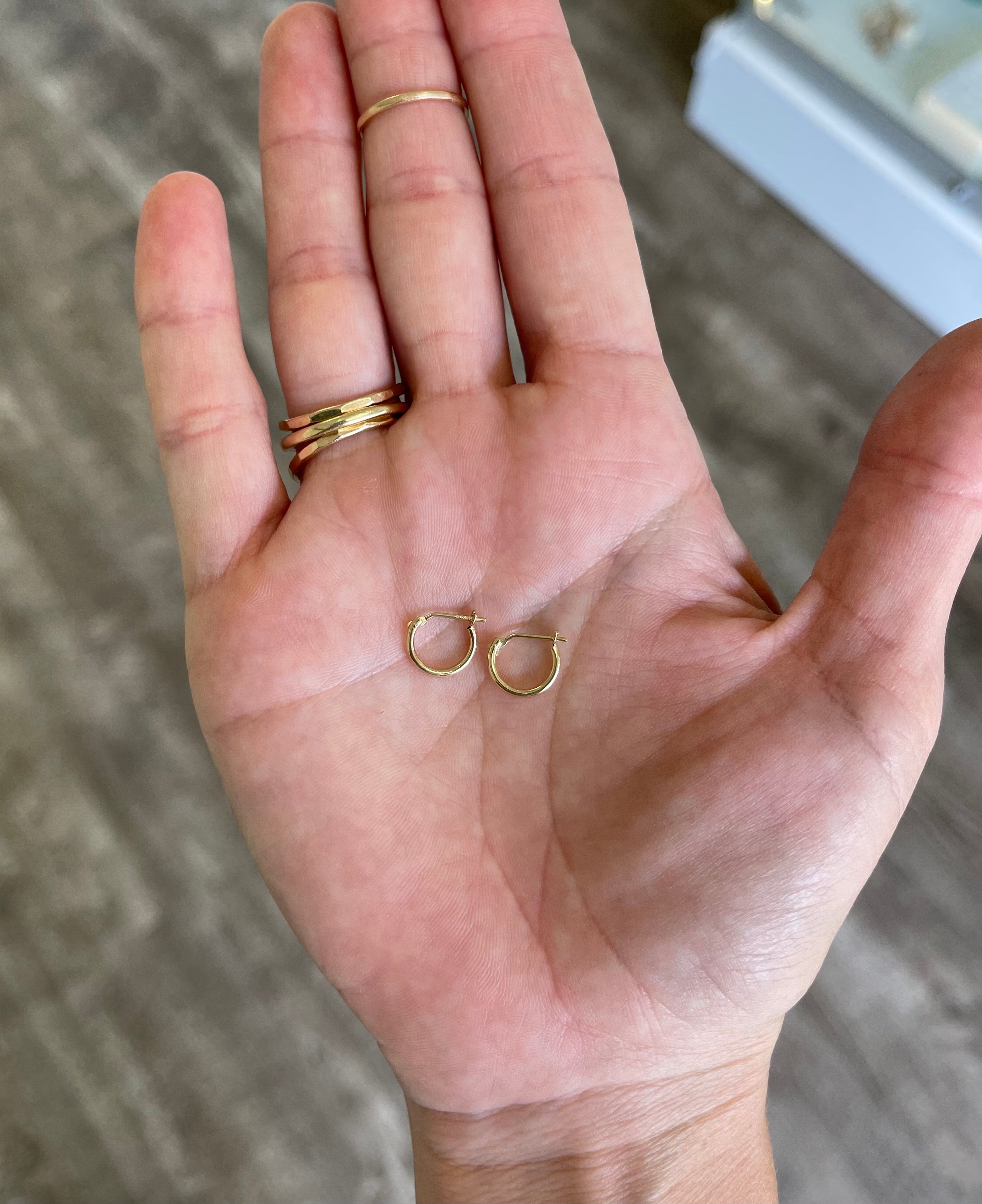 14K Huggie Hoops 10mm by Brianne & Co.