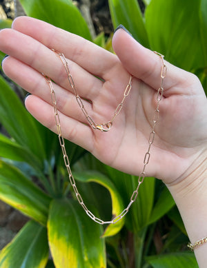 Rose Gold Fill Thick Paper Clip Chain