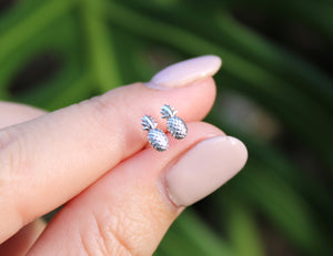Sterling Silver Tiny Pineapple Studs